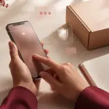 Pessoa redigindo uma mensagem privada para o atendimento de uma compra online