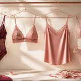 Fita métrica e lingerie organizadas para consultar medidas e escolher uma peça