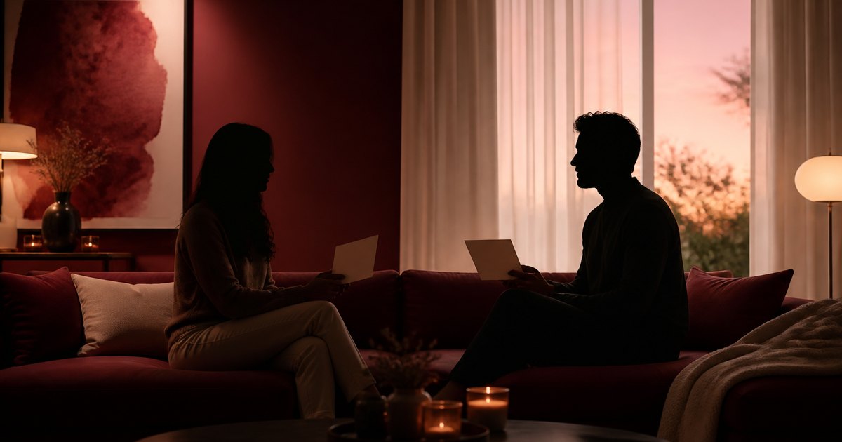Casal sentado lado a lado usando uma conversa tranquila para compartilhar desejos e limites